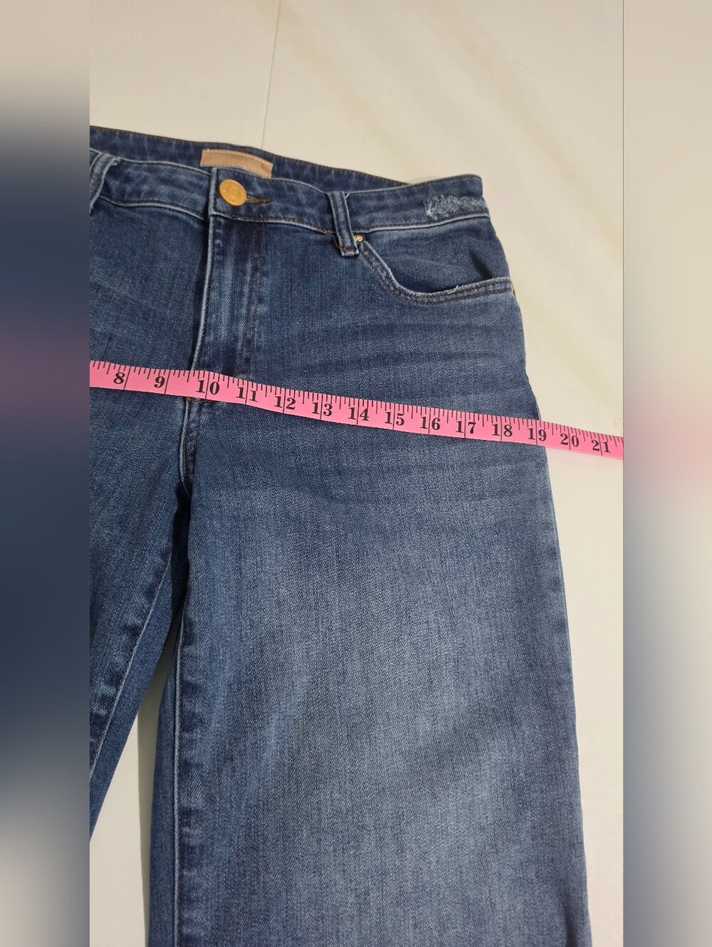 KUT From The Kloth Charlotte Jeans 8 Petite Wide Leg Cuffed Crop High Rise Denim - Picture 9 of 12
